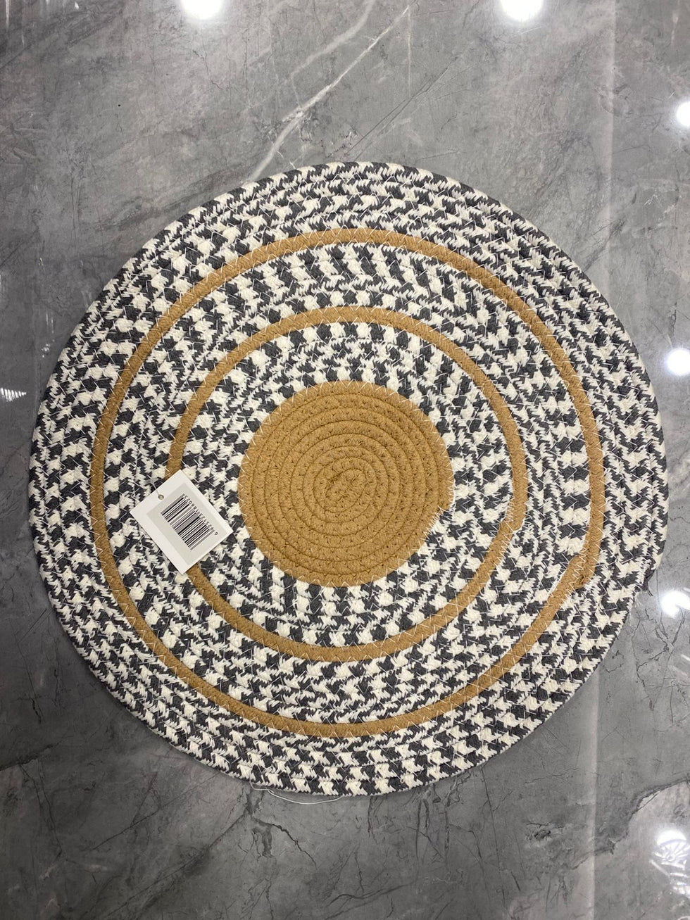 Hand-Woven Braided Cotton Round Table Mat