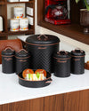 Luxury 6-Piece Diamond-Pattern Kitchen Set with Serving Tray