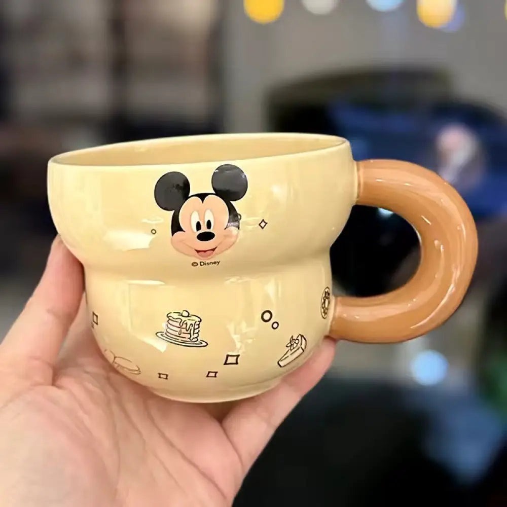 Disney Mickey & Friends Bubble Pastel Ceramic Mug – Donald Duck 3D Sculpted Handle Coffee Cup