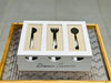 Vintage 3-Compartment Wooden Cutlery Organiser