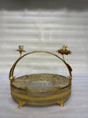 Royal Floral Golden Filigree Serving Platter