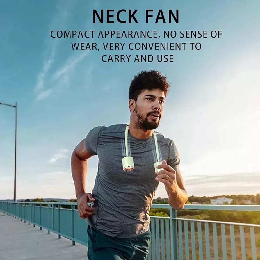 Aero-Glide Rechargeable Hands-Free Neck Fan – Portable Personal Cooler