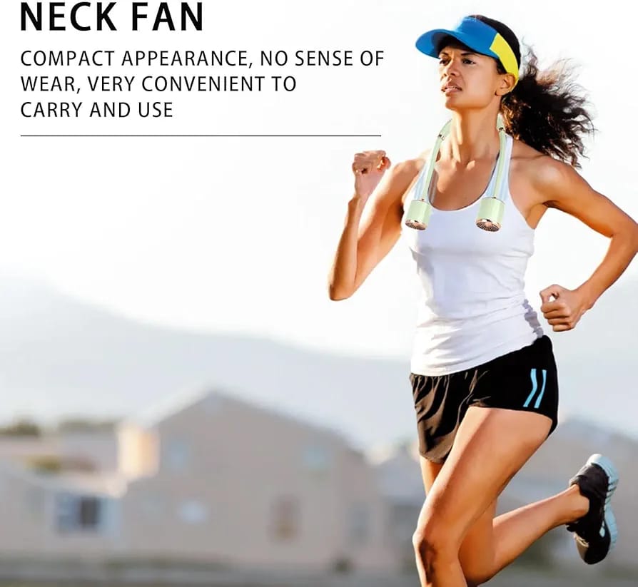 Aero-Glide Rechargeable Hands-Free Neck Fan – Portable Personal Cooler