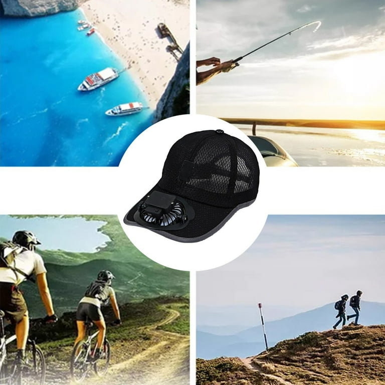 Mesh Cooling Fan Sunhat – USB Type-C Rechargeable Personal Cooling Cap