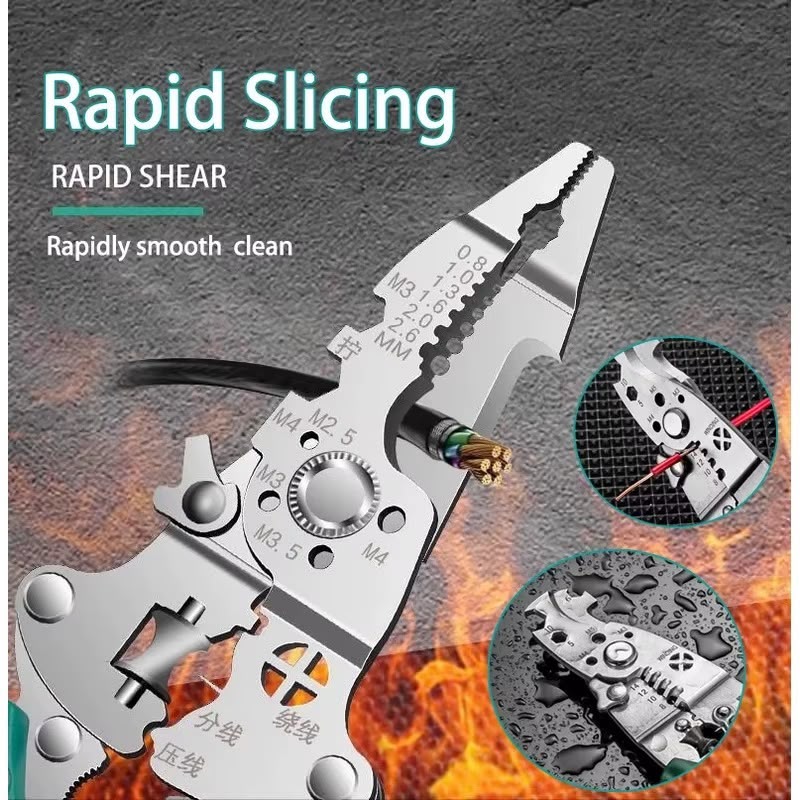 6-in-1 Folding Electrical Tester Screwdriver & Wire Stripper