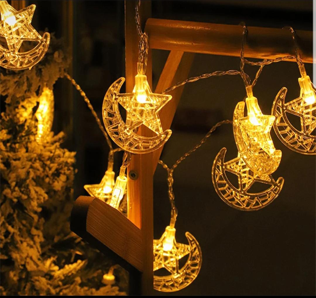 Crystal Moon Fairy Lights - Fancy Ramadan & Eid Decor