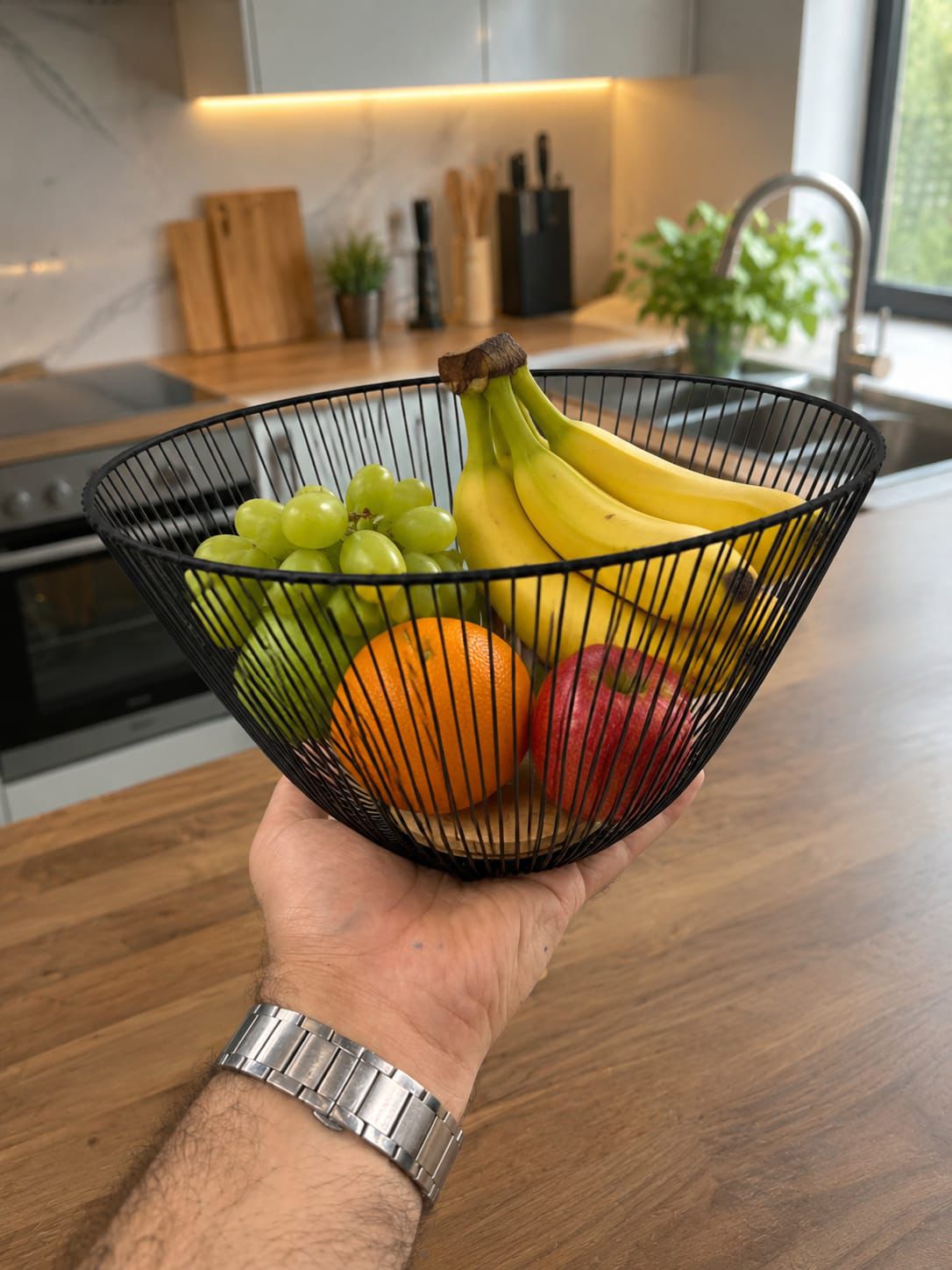 Premium Minimalist Metal Wire Fruit Basket