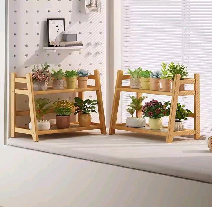 2-Layer Bamboo Multipurpose Rack  & Kitchen Shelf Organizer