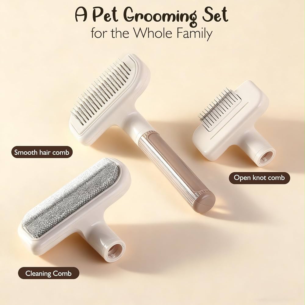 3-in-1 Pet Hair Remover & Dog Grooming Brush