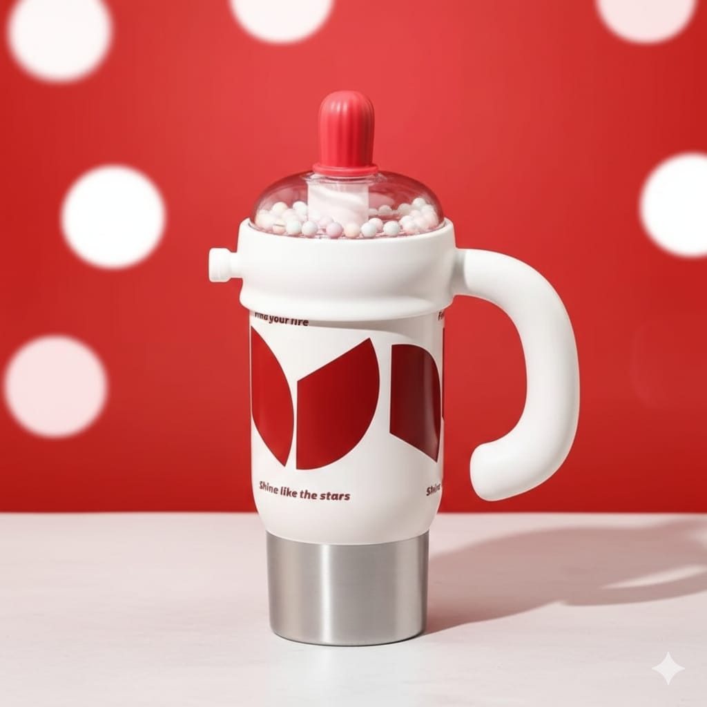 Insulated Sipper with Handle & Straw Lid – 750ml (Random Color)