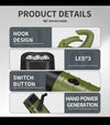SEANCHEER Solar Hand Crank LED Flashlight