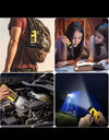 SEANCHEER Solar Hand Crank LED Flashlight