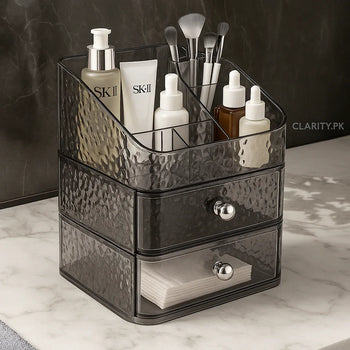 Drawer Style Dustproof Cosmetic Storage Box - Clarify.pk