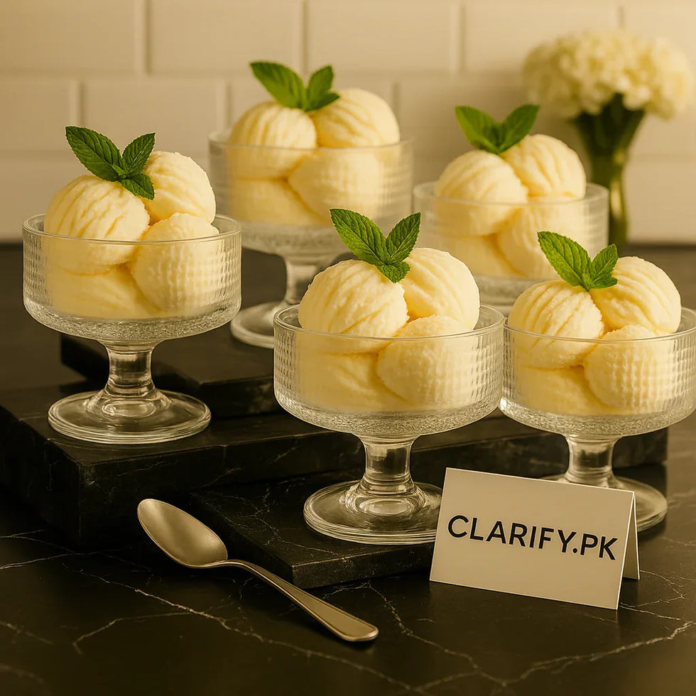 Elegant 6-Piece Textured Glass Dessert Bowl Set