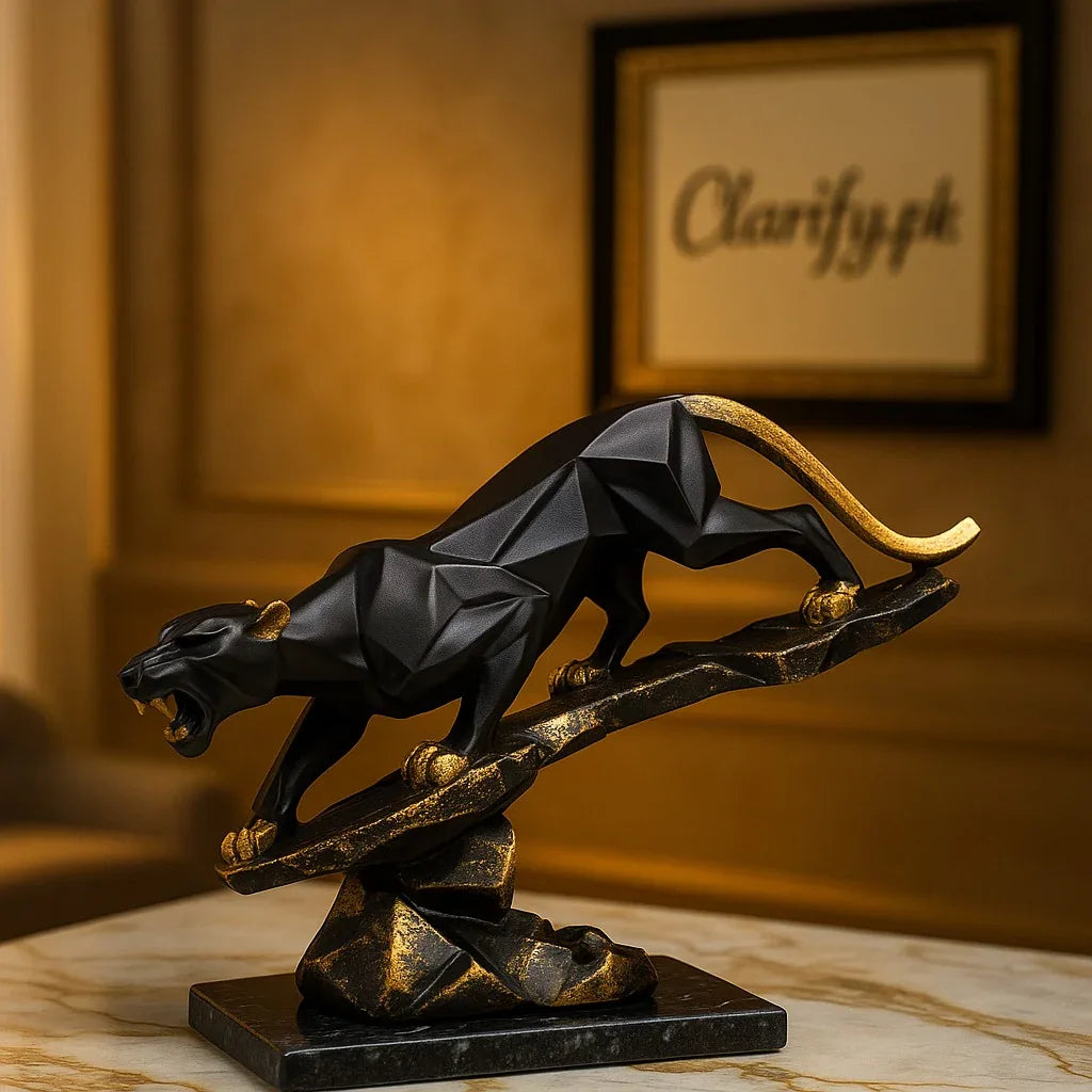 Luxury Panther Table Sculpture – Modern Home Decor (Medium Size) - Clarify.pk