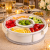 360° Rotating Serving Tray with Lid & Handle