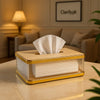 Acrylic Tissue Box with Wooden Base – Modern Dispenser - Clarify.pk