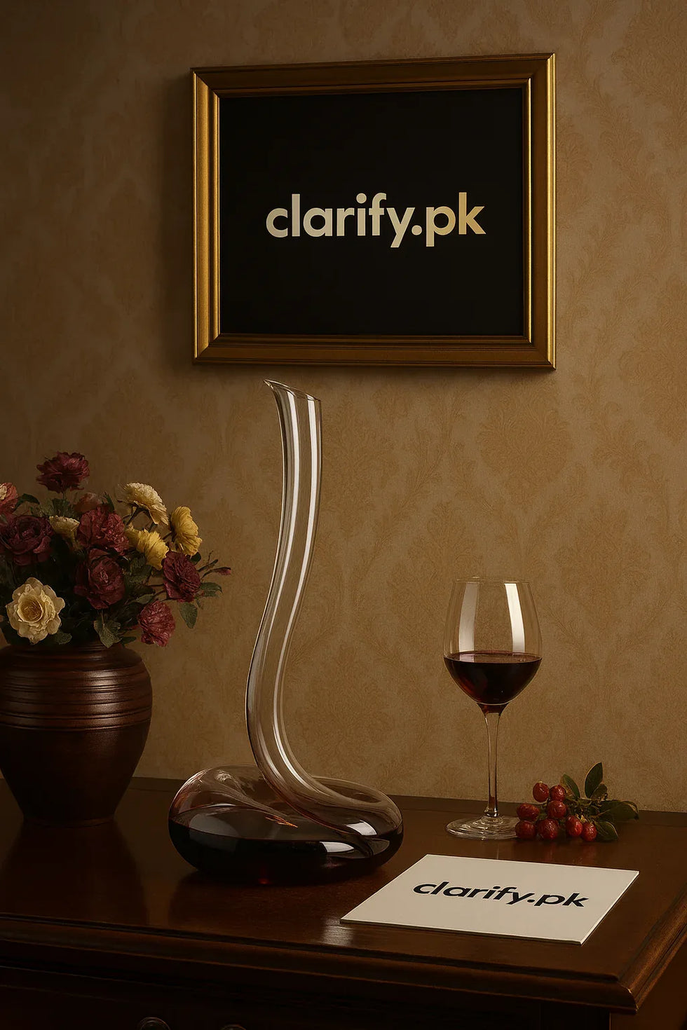 Handmade Crystal Pitcher – Decorative Glass Server for Beverages - Clarify.pk