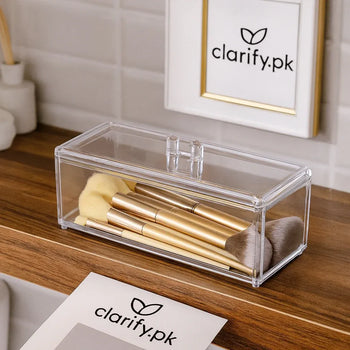 Acrylic Cosmetic Brush Holder – Makeup Organizer - Clarify.pk