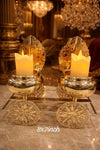 Luxury Gold Double Candle Holder – Tabletop Décor - Clarify.pk
