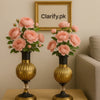 2-Piece Metal Vase Set – Elegant Home Décor (Without Flowers) - Clarify.pk