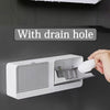 Wall-Mounted Soap Dish Holder with Lid – Double Grid Drain Box, Punch-Free