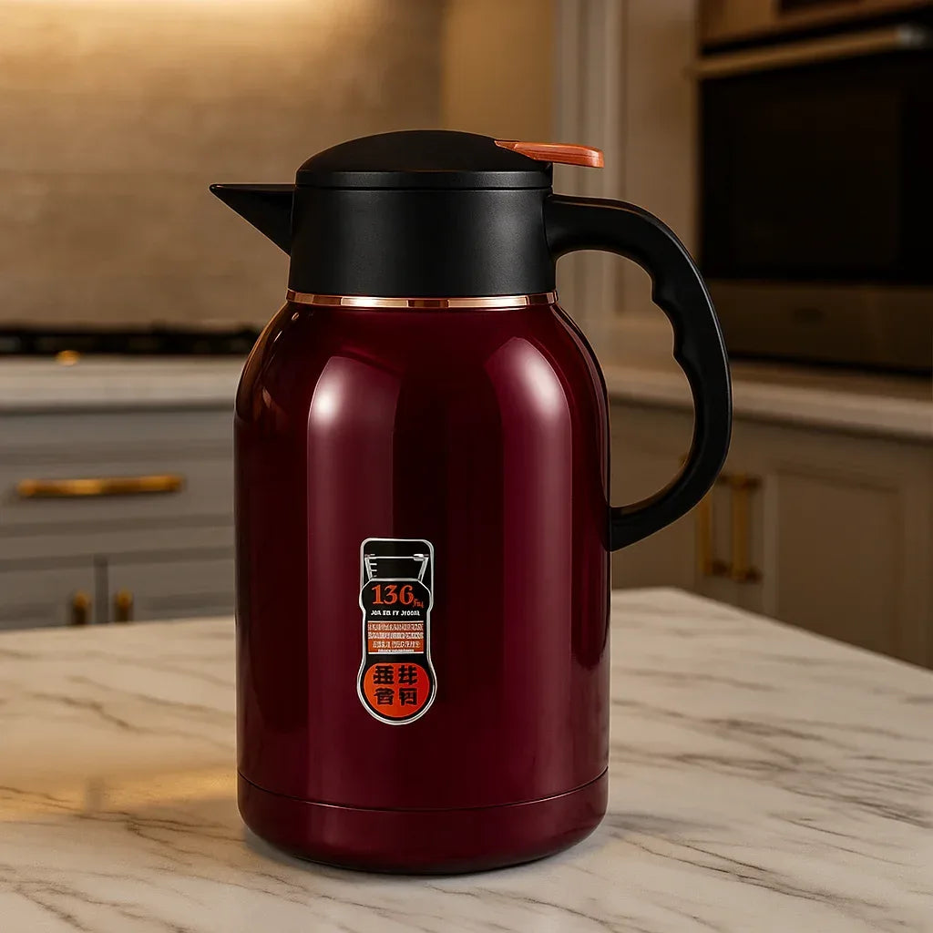 1.6L Stainless Steel Thermal Purple Flask – Hot & Cold Insulated - Clarify.pk