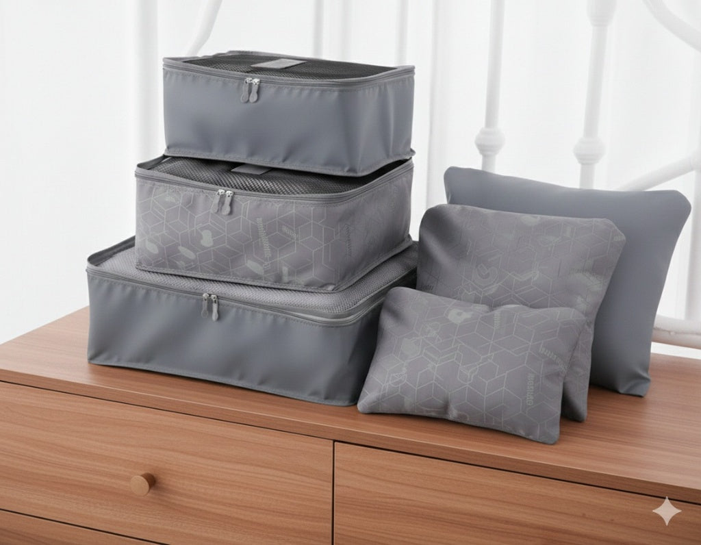 6-Piece Modular Luggage Packing Cube Set