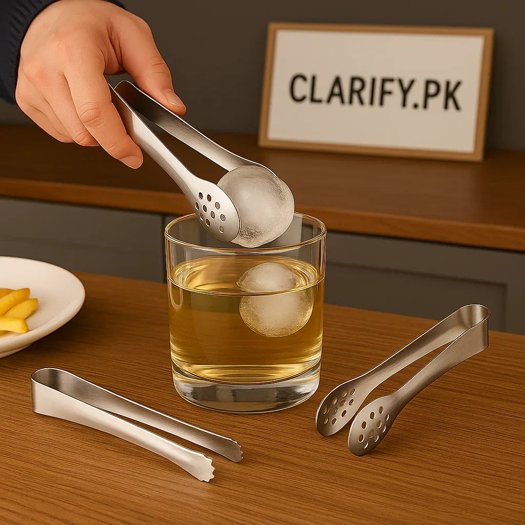 Pack of 2 Mini Tongs – Stainless Steel Kitchen & Serving Clips - Clarify.pk