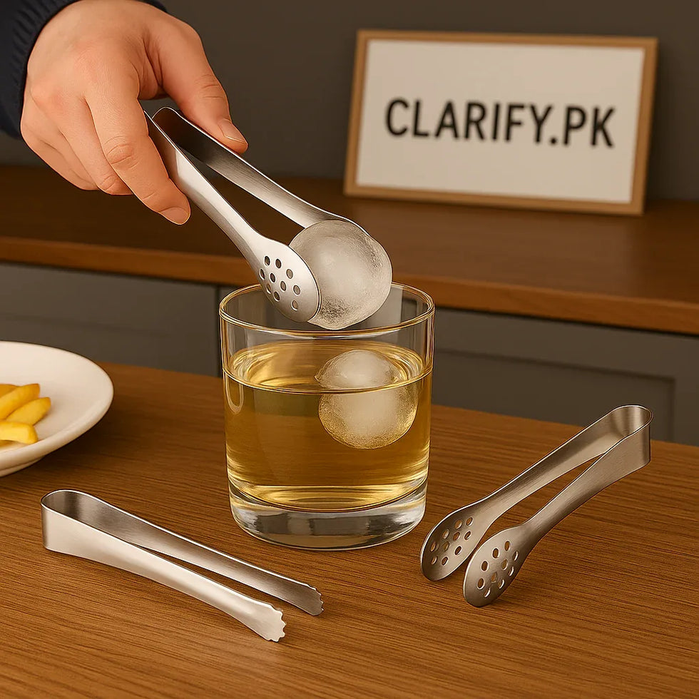 Pack of 2 Mini Tongs – Stainless Steel Kitchen & Serving Clips - Clarify.pk