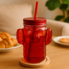 Luxury Red Cactus Tumbler Jar – Stylish Insulated Drinkware - Clarify.pk