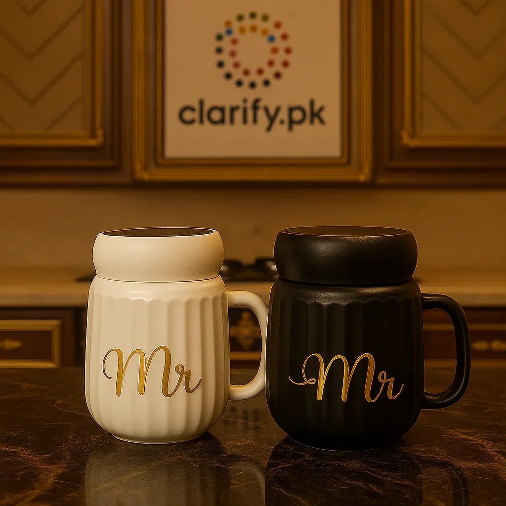 Luxury Matte Ceramic MR Mug – Premium Couple Gift (Each) - Clarify.pk