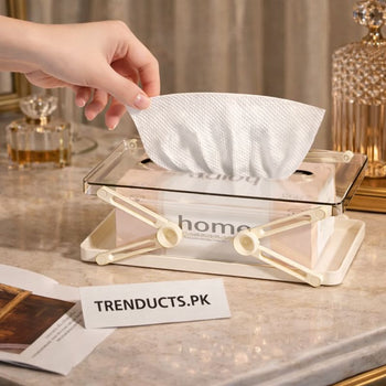 Extendable Automatic Lift Tissue Box - Height Adjustable Paper Towel Dispenser - Trenducts.pk