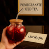 Pomegranate Ice Tea with Straw – Refreshing Drink - Clarify.pk
