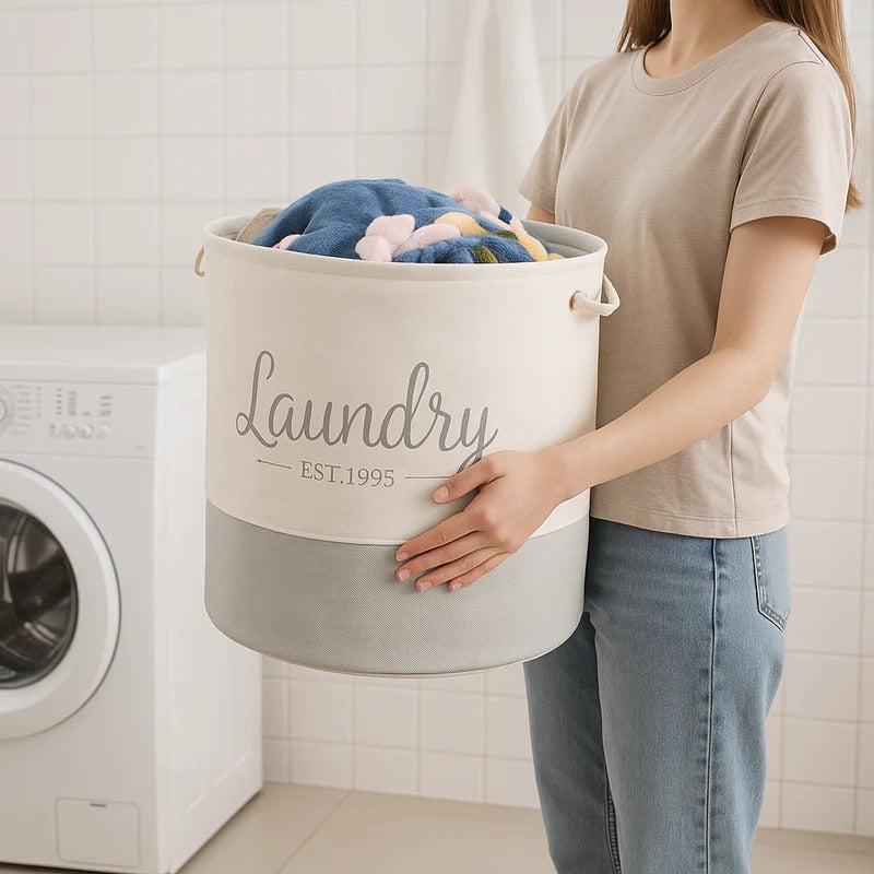 Thick Fabric Foldable Laundry Basket – Storage Solution