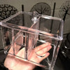Acrylic Cotton Swab Box with Lid Organizer
