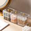 Acrylic Makeup Organizer with Cotton Swab Box - Clarify.pk