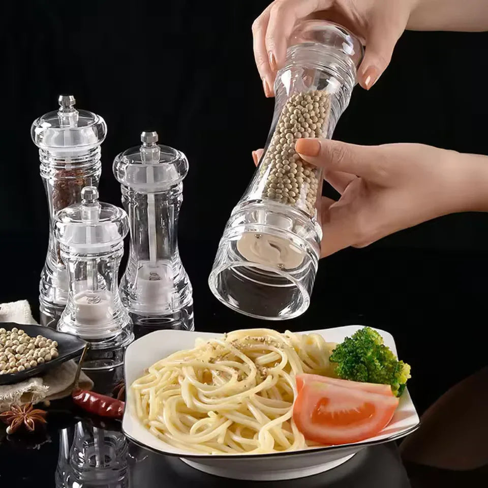 Acrylic Manual Paper Grinder Salt & Pepper Mills