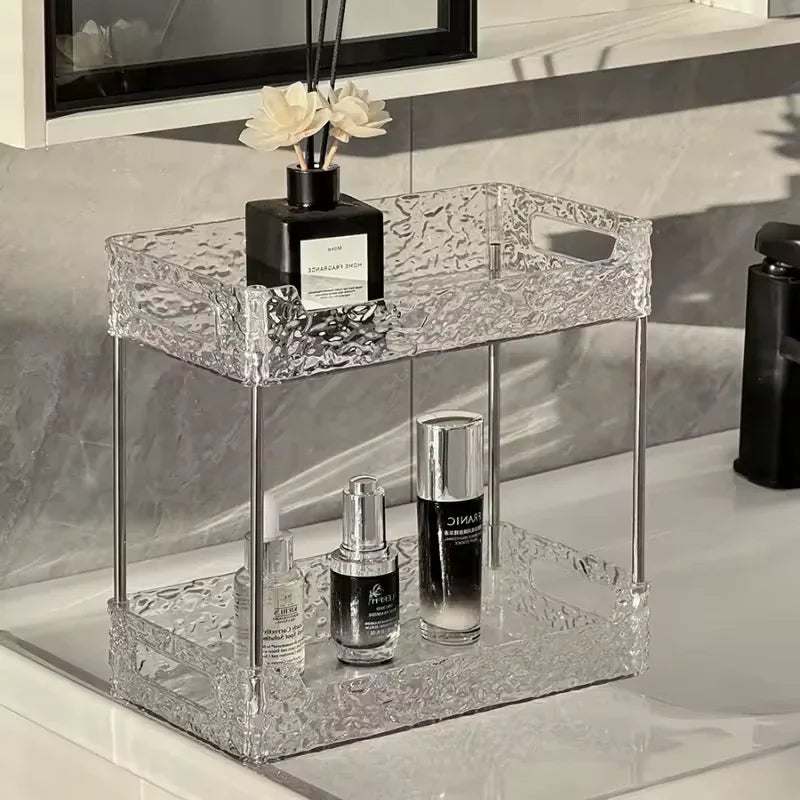 Acrylic Shower Organizer with Multi-Tier Storage