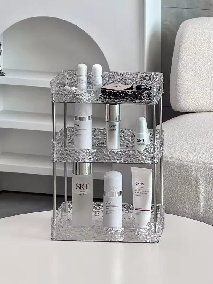 Acrylic Shower Organizer with Multi-Tier Storage
