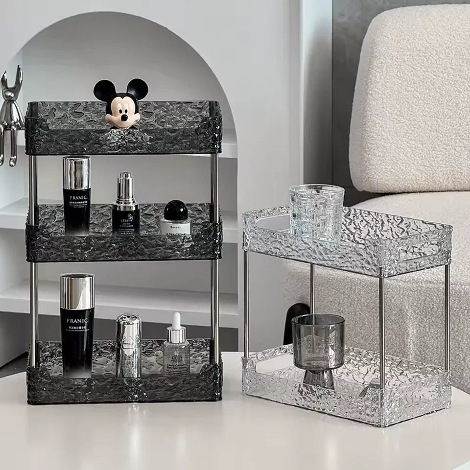 Acrylic Shower Organizer with Multi-Tier Storage