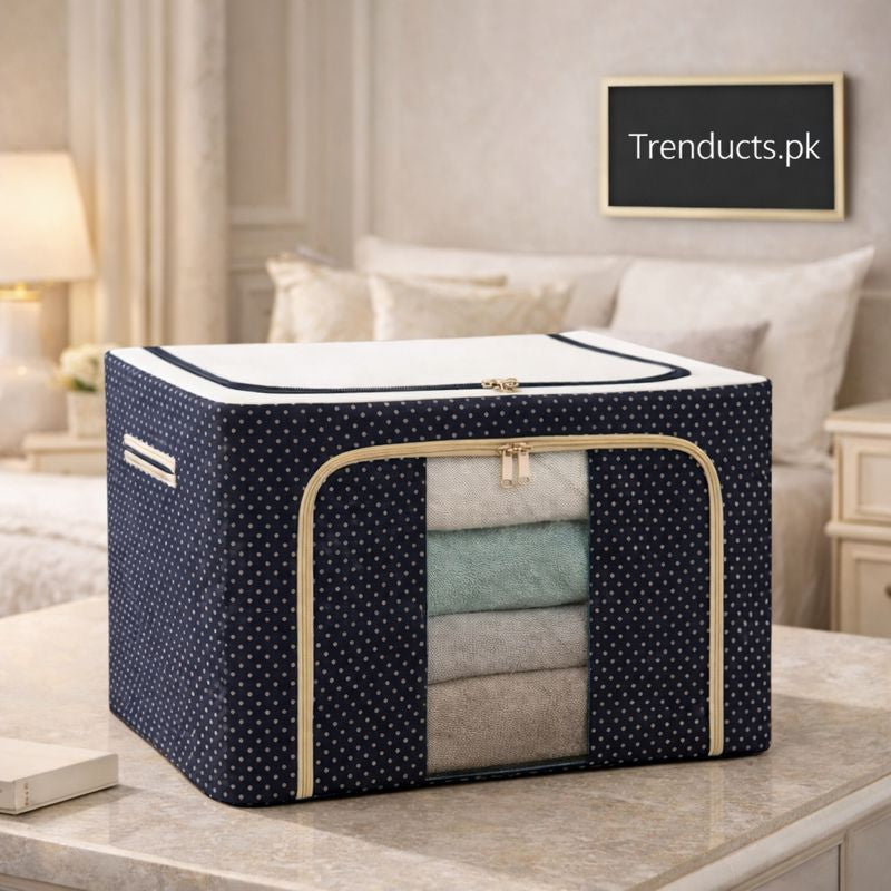 66L Foldable Large Storage Organizer – Printed Design
