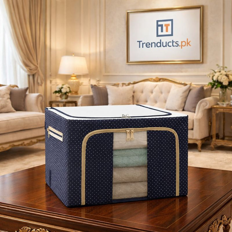 66L Foldable Large Storage Organizer – Printed Design