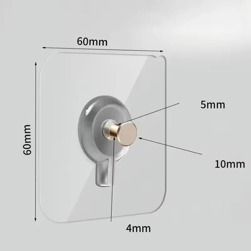 8 Pcs Adhesive Wall Hooks for Home – Strong & Clear
