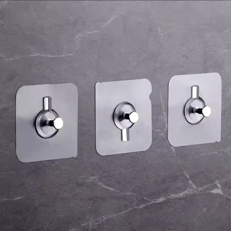 8 Pcs Adhesive Wall Hooks for Home – Strong & Clear