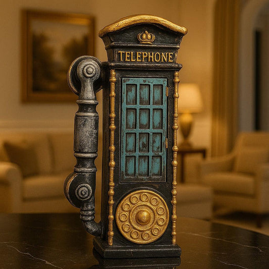 Vintage Telephone Booth Table Decor – Classic Retro Home Accent - Clarify.pk