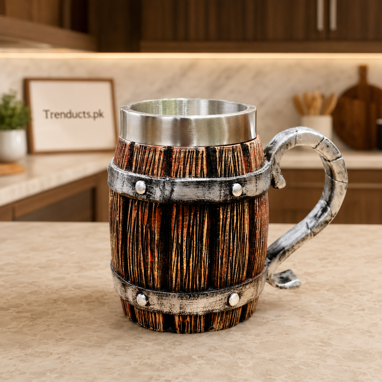 500ml American Barrel Mug with Curved Handle
