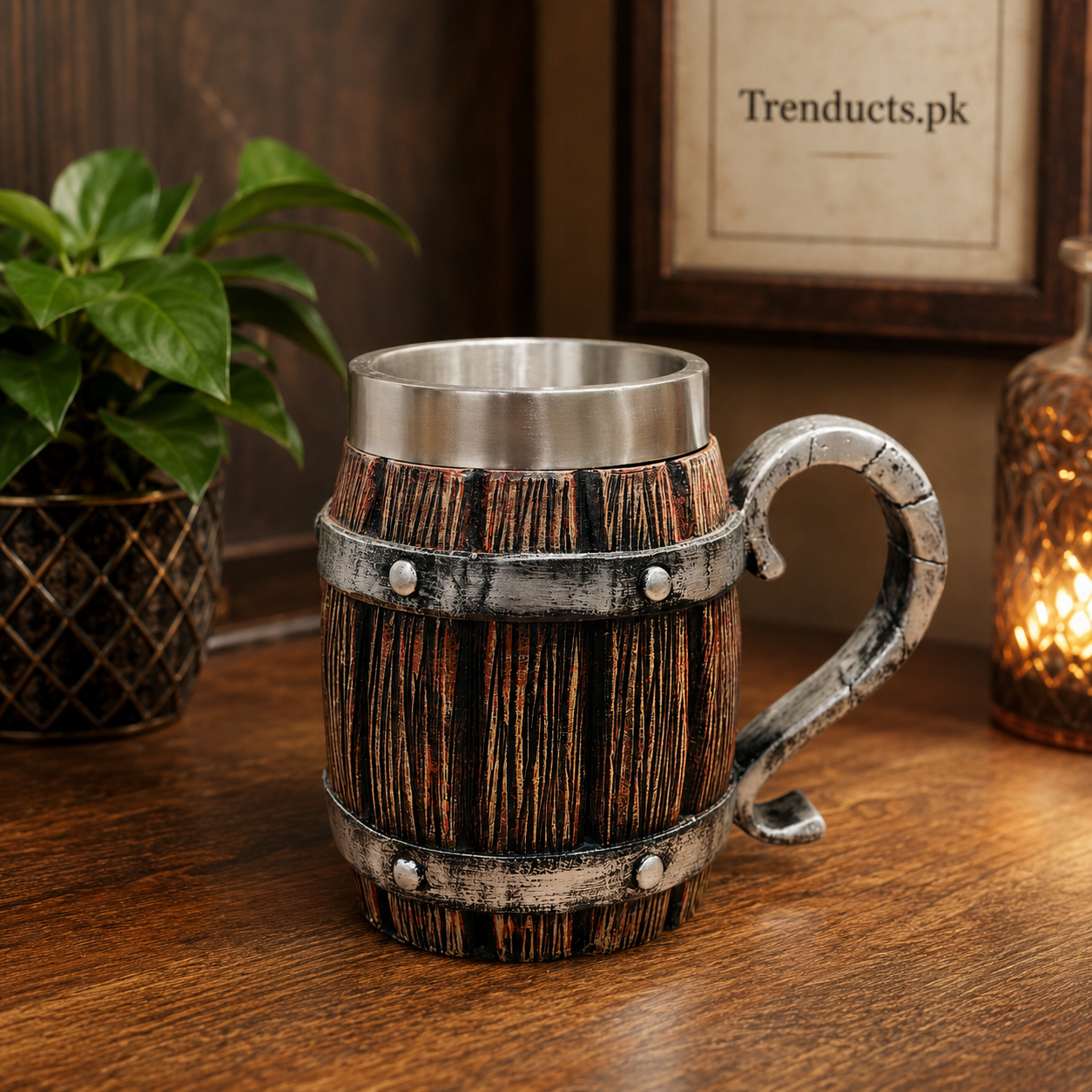 500ml American Barrel Mug with Curved Handle