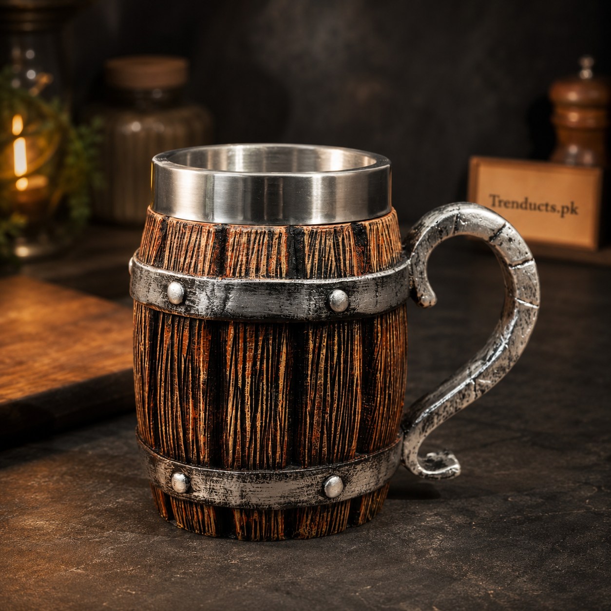 500ml American Barrel Mug with Curved Handle