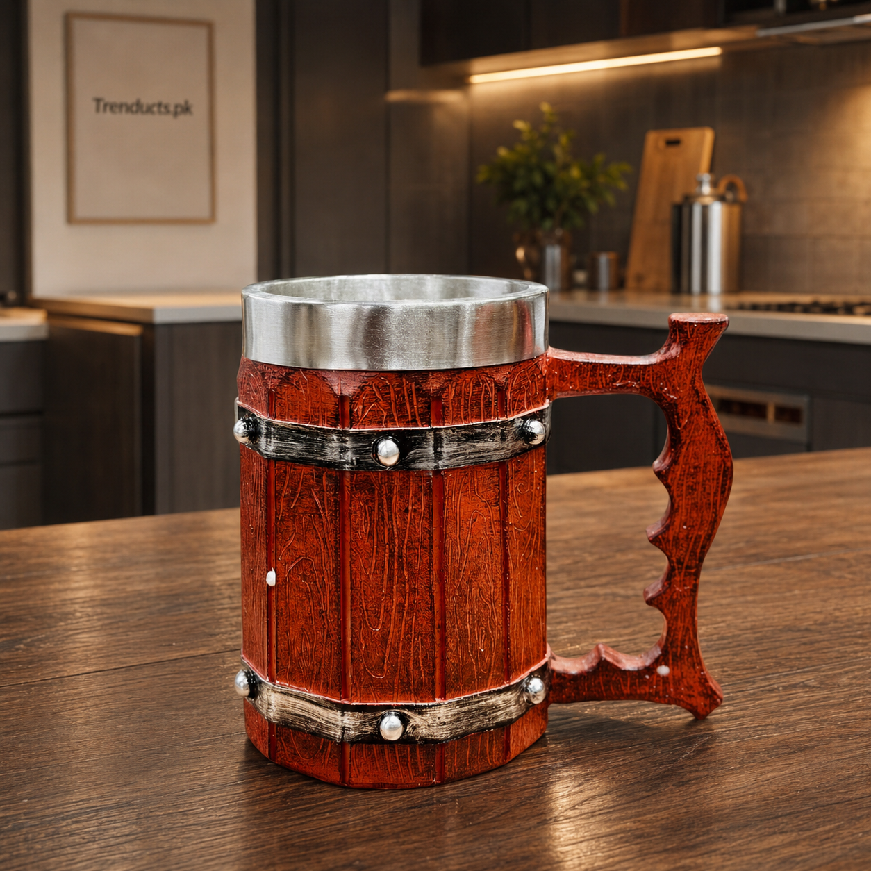 500ml Ancient Barrel Mug with Notched Handle